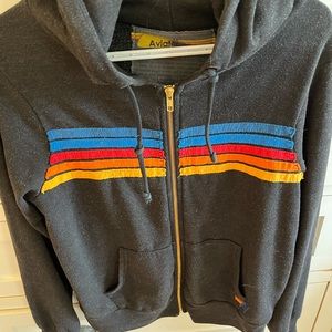 Size medium 5 stripe aviator nation unisex zip hoodie